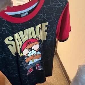 Quad Seven Kids' Black and Red Graphic Tee